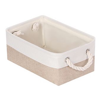 Collapsible Storage Basket Bin with Handle, Fabric Storage Cube for Shelves Closet Organizing