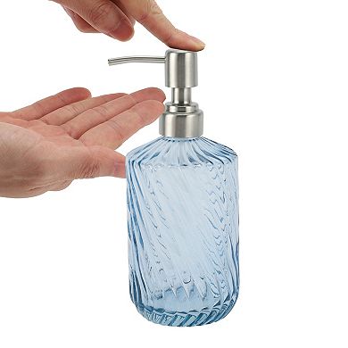 Simple Twill Lines Soap Pump Dispenser for Bath 450ml 1 Pc