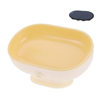 Suction Cup Double Layer Soap Dish for Bathroom Kitchen 5.12"x3.54"x2.95"