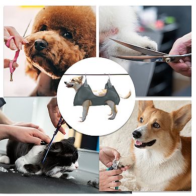 Pet Grooming Hammock Polyester Pet Grooming Tools with Hooks 1 Set