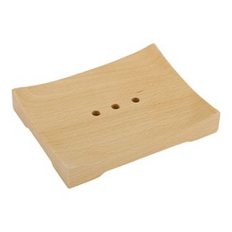 Portable Square Soap Dish for Bathroom for Kitchen 5.04"x3.7"x0.79" Brown 1 pc