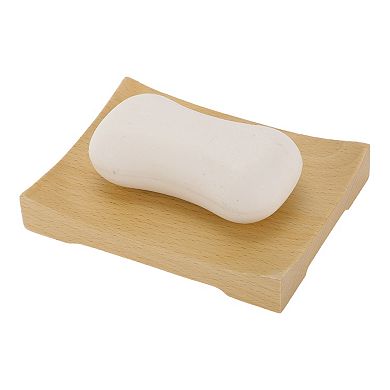 Portable Square Soap Dish for Bathroom for Kitchen 5.04"x3.7"x0.79" Brown 1 Pc