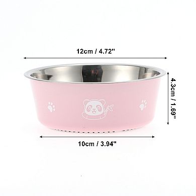 Non-Skid Small Dog Bowl Panda Pattern for Indoor and Outdoor 1 Pc