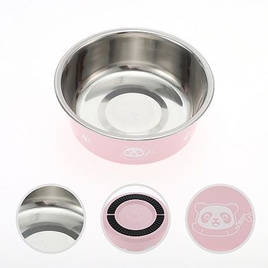Non-Skid Small Dog Bowl Panda Pattern for Indoor and Outdoor 1 Pc