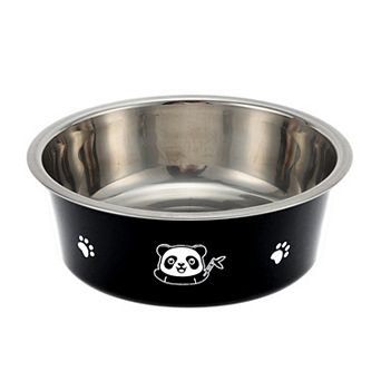 Non-Skid Small Dog Bowl Panda Pattern for Indoor and Outdoor 1 pc