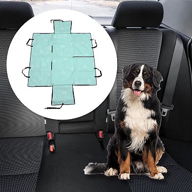 Removable Car Seat Cover for Pet Flower Pattern 1 Pc