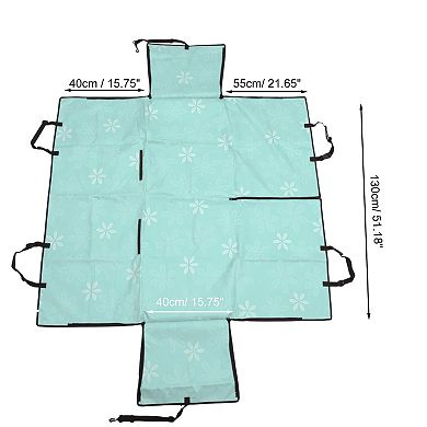 Removable Car Seat Cover for Pet Flower Pattern 1 Pc