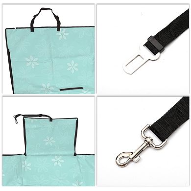 Removable Car Seat Cover for Pet Flower Pattern 1 Pc