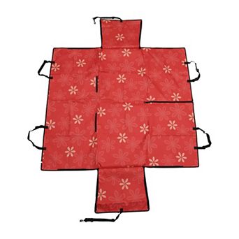 Removable Car Seat Cover for Pet Flower Pattern 1 pc