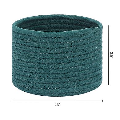 Woven Storage Basket, Shelf Closet Storage Bin for Key Tray Bowl