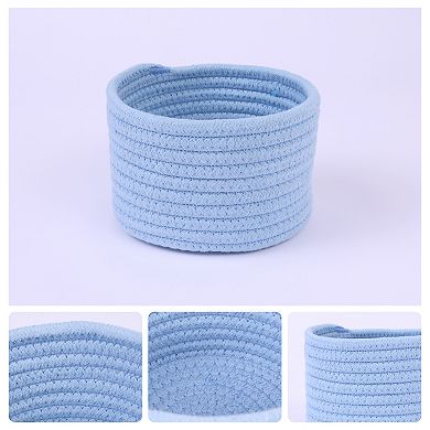 Woven Storage Basket, Shelf Closet Storage Bin for Key Tray Bowl