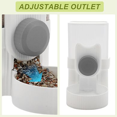 Rabbit Hay Feeder, 35oz Large Capacity, Hanging Automatic Food Dispenser, for Small Animals