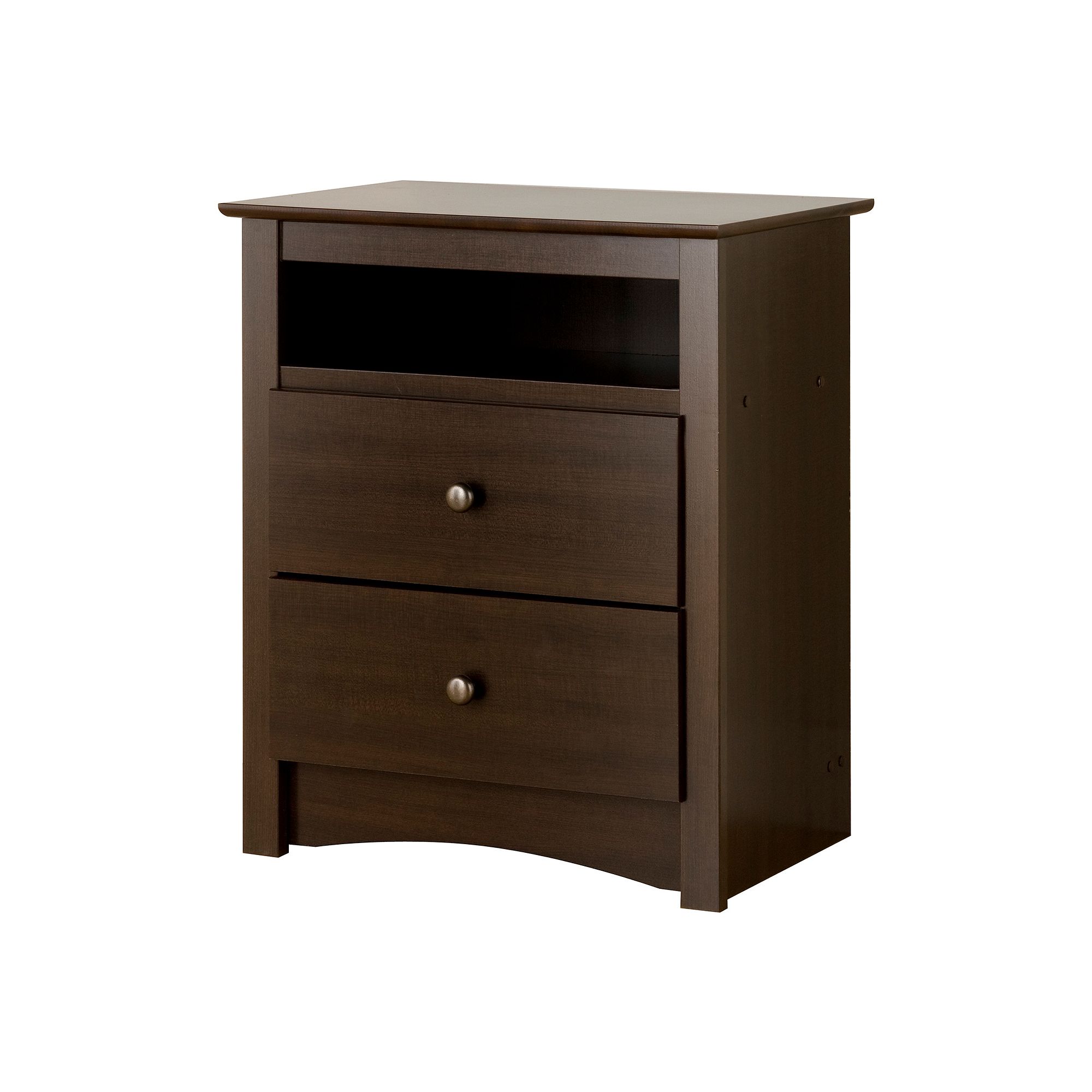 Prepac Tall 2-Drawer Nightstand, Brown