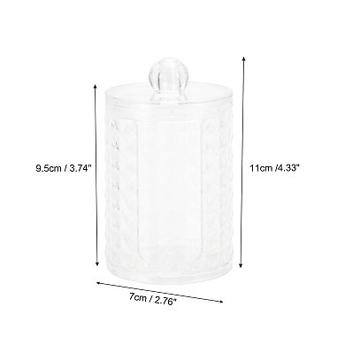 U-shaped Open Cup Acrylic Cotton Swab Jar for Bathroom Laundry Rooms Clear 1 Pc