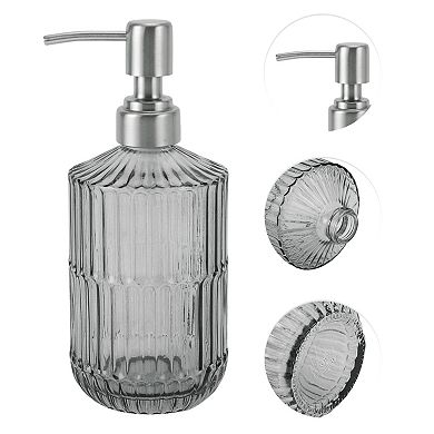 Simple Vertical Lines Soap Pump Dispenser for Bath 450ml 1 Pc