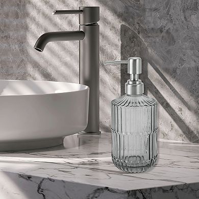 Simple Vertical Lines Soap Pump Dispenser for Bath 450ml 1 Pc