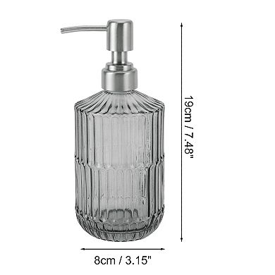 Simple Vertical Lines Soap Pump Dispenser for Bath 450ml 1 Pc