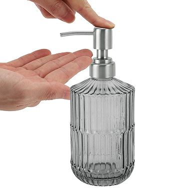 Simple Vertical Lines Soap Pump Dispenser for Bath 450ml 1 Pc