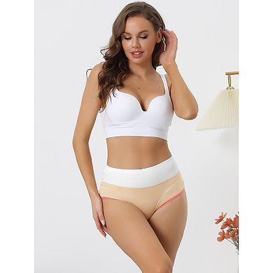 6 Packs Women's High Waist Underwear Stretch Briefs Underpants Tummy Control Cotton Panties