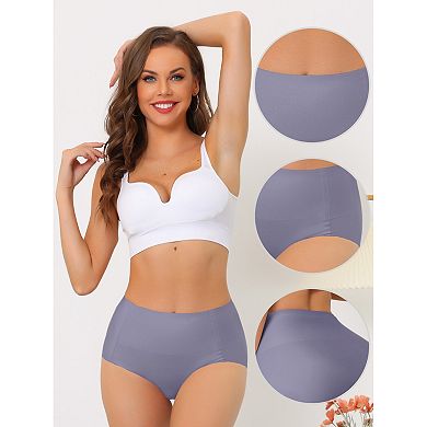 6 Packs Women's Tummy Control No Show Hipster Underwear High-Waisted Breathable Brief