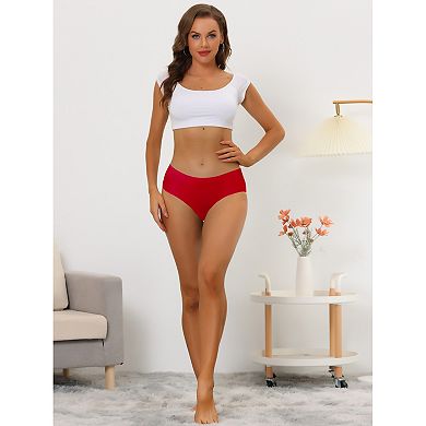 6 Packs Panties for Women Unlined Comfortable Underwear No Show Elastic Waist Brief