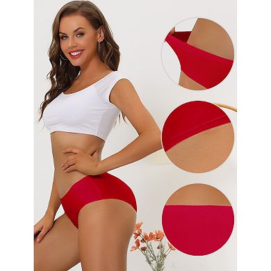 6 Packs Panties for Women Unlined Comfortable Underwear No Show Elastic Waist Brief
