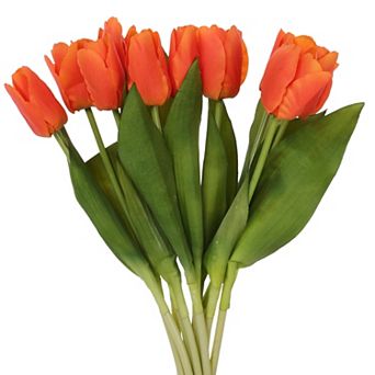 12 pc Artificial Tulip Flowers Faux Tulip Stems Tulips for Spring Wedding Bouquets 13.8"