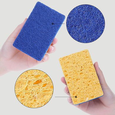 Scrub Dish Sponges, Cleaning Sponges, Stand Up to Stuck on Grime Kitchen Sponges for Household