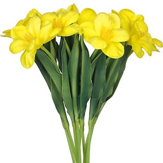 Artificial Tulip Flowers, 10 pc Open Petal Tulip Bouquet Fake Real Touch Tulips Flower Bouquet 19.7"