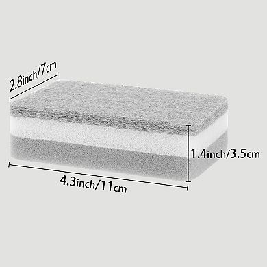 Sponges Household Kitchen 5 Pcs, Scrub Dish Sponges, Dual Sided Cleaning Sponge for Bathroom