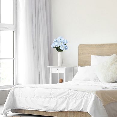 Artificial Rose Flower, 10pcs Silk Fake Rose with Long Stem Rose Bouquets for Decoration 19.7"