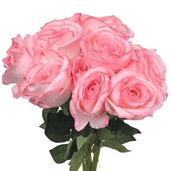 Artificial Rose Flower, 10 pc Silk Fake Rose with Long Stem Rose Bouquets for Decoration 19.7"