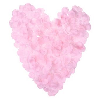 1000 pc Artificial Silk Rose Petals Fake Flower Decor for Wedding, Engagement, Party 1.6"