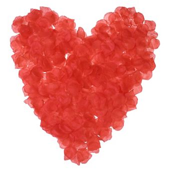 1000 pc Artificial Silk Rose Petals Fake Flower Decor for Wedding, Engagement, Party 1.6"