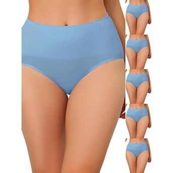 6 Packs Underwear for Women High Waist Shaping Tummy Control Panties Breathable Brief
