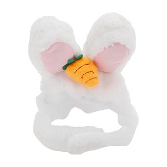 Funny Rabbit Style Pet Headwear White Pink Orange 1 pc