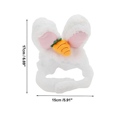 Funny Rabbit Style Pet Headwear White Pink Orange 1 Pc