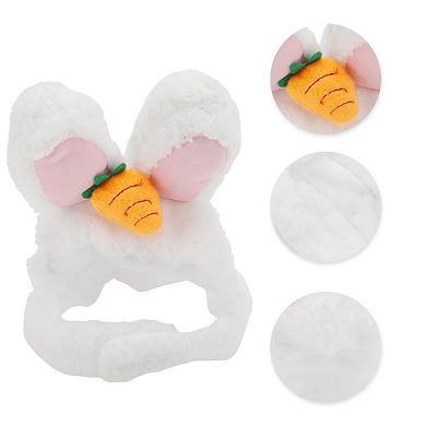 Funny Rabbit Style Pet Headwear White Pink Orange 1 Pc