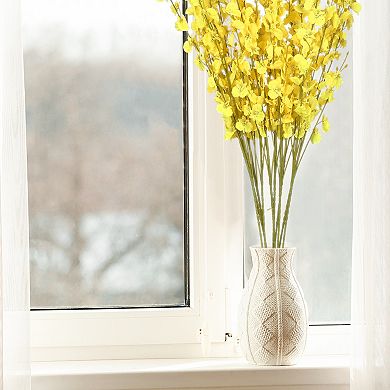 10 Pcs Artificial Orchids Flowers Fake Dancing Lady Orchid Real Touch 36.6"