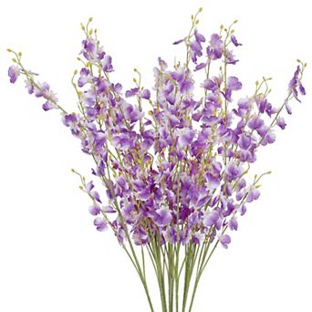 10 pc Artificial Orchids Flowers Fake Dancing Lady Orchid Real Touch 36.6"