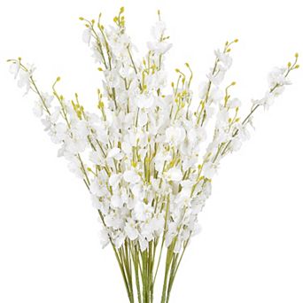 10 pc Artificial Orchids Flowers Fake Dancing Lady Orchid Real Touch 36.6"