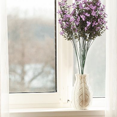 6 Bundles of Artificial Jasmine Flowers, Fall Fake Flowers with Long Stems for Garden Patio 30.7"