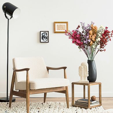 6 Bundles of Artificial Jasmine Flowers, Fall Fake Flowers with Long Stems for Garden Patio 30.7"