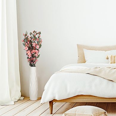 6 Pcs Artificial Rose Flower Fake Silk Roses Flowers for Wedding Party Home Living Room Decor 35.4"