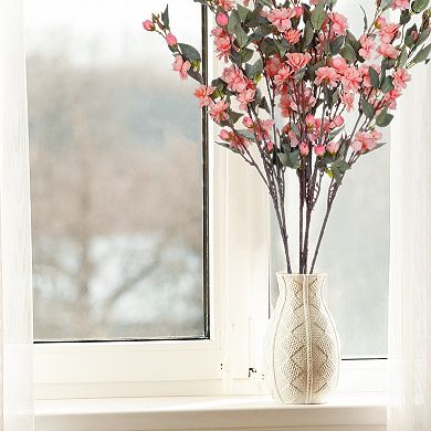 6 Pcs Artificial Rose Flower Fake Silk Roses Flowers for Wedding Party Home Living Room Decor 35.4"