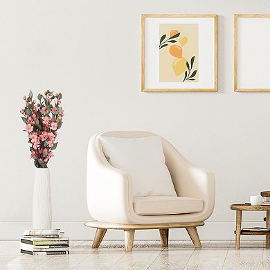 6 Pcs Artificial Rose Flower Fake Silk Roses Flowers for Wedding Party Home Living Room Decor 35.4"