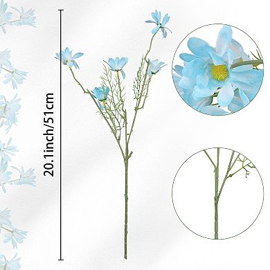 Fake Daisies Flowers 6 Bundles Artificial Flowers with Stems for Wedding Garden Home Decor 20.1"