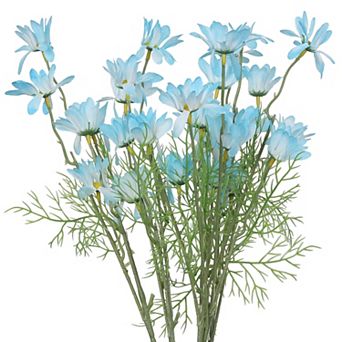 Fake Daisies Flowers 6 Bundles Artificial Flowers with Stems for Wedding Garden Home Decor 20.1"