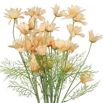 Fake Daisies Flowers 6 Bundles Artificial Flowers with Stems for Wedding Garden Home Decor 20.1"