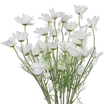 Fake Daisies Flowers 6 Bundles Artificial Flowers with Stems for Wedding Garden Home Decor 20.1"